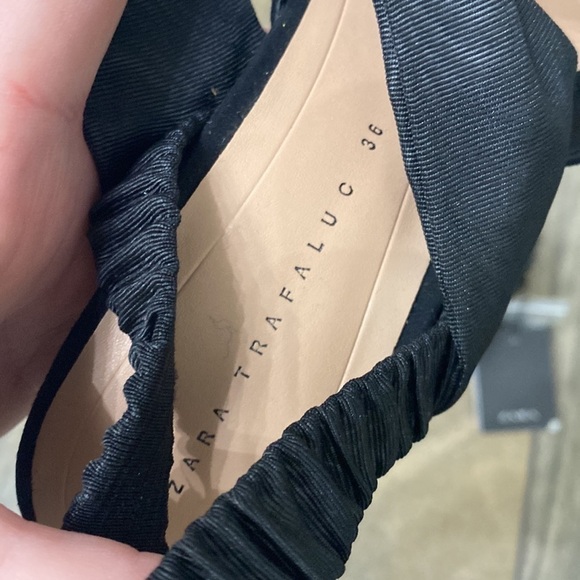 Zara black suede pointed toe heels size 36. NWT - Picture 7 of 15